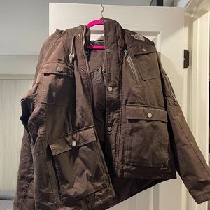 Make an offer! RARE - The north face brown parka jacket with hood🤎
